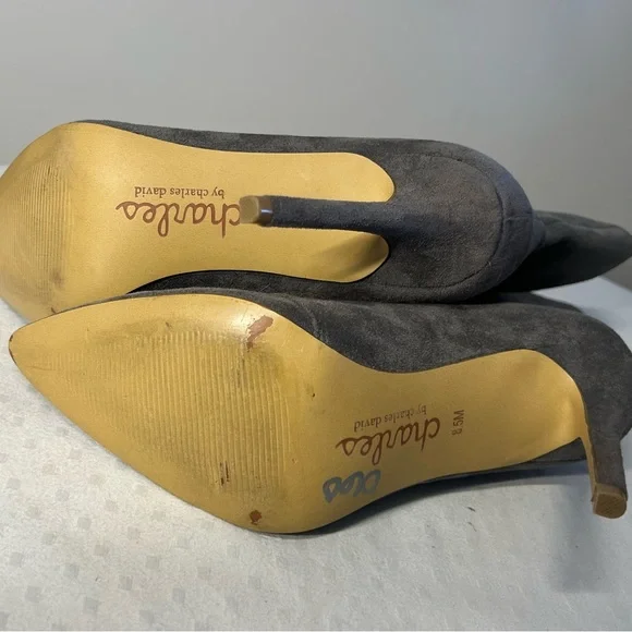 CHARLES BY CHARLES DAVID PISTOL MIRCROSUEDE WRAP-AROUND BOOT 8.5 NWOT - Picture 7 of 8